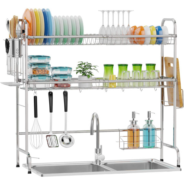IMMORTAL GOODS Stainless Steel 2 Tier Dish Rack Wayfair